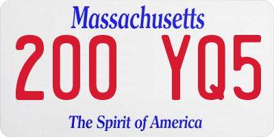 MA license plate 200YQ5