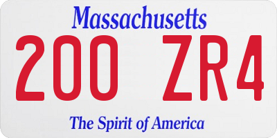 MA license plate 200ZR4