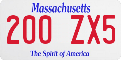 MA license plate 200ZX5