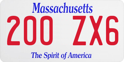 MA license plate 200ZX6