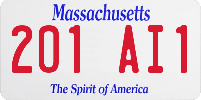 MA license plate 201AI1