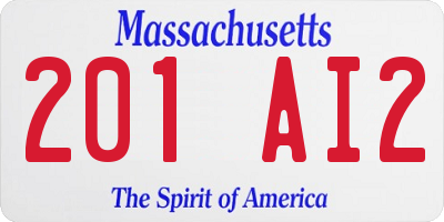 MA license plate 201AI2