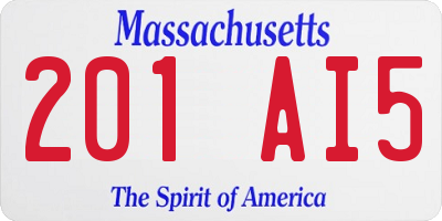 MA license plate 201AI5