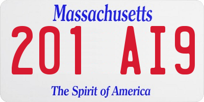MA license plate 201AI9