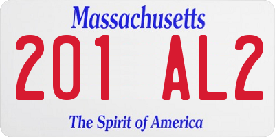 MA license plate 201AL2