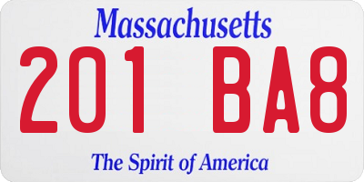 MA license plate 201BA8