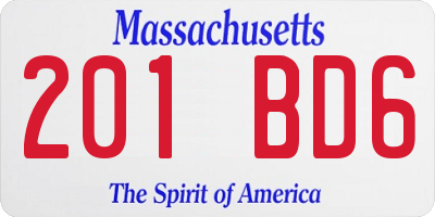 MA license plate 201BD6