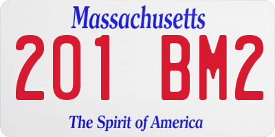 MA license plate 201BM2
