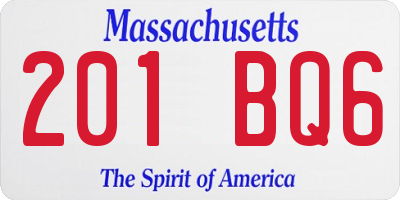 MA license plate 201BQ6