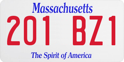 MA license plate 201BZ1