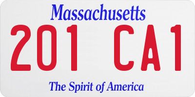 MA license plate 201CA1