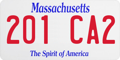 MA license plate 201CA2
