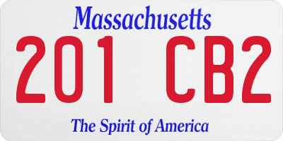 MA license plate 201CB2