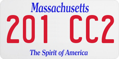 MA license plate 201CC2