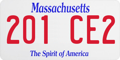 MA license plate 201CE2