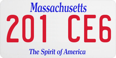 MA license plate 201CE6