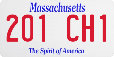 MA license plate 201CH1