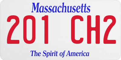 MA license plate 201CH2