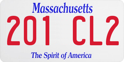 MA license plate 201CL2