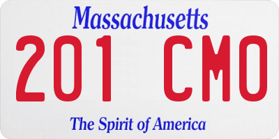 MA license plate 201CM0