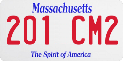 MA license plate 201CM2