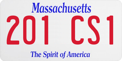 MA license plate 201CS1