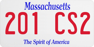 MA license plate 201CS2
