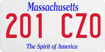 MA license plate 201CZ0