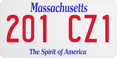 MA license plate 201CZ1