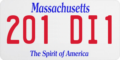 MA license plate 201DI1