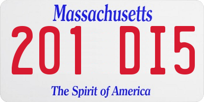MA license plate 201DI5
