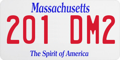 MA license plate 201DM2