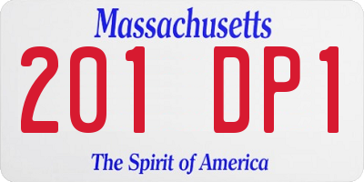 MA license plate 201DP1