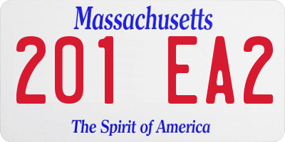 MA license plate 201EA2