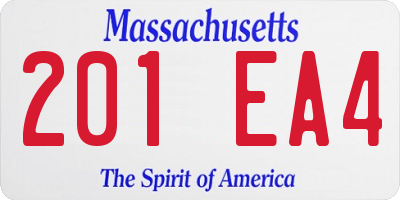 MA license plate 201EA4
