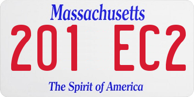 MA license plate 201EC2