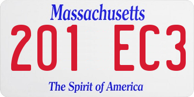 MA license plate 201EC3