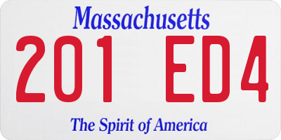 MA license plate 201ED4