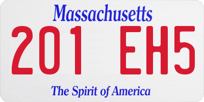 MA license plate 201EH5