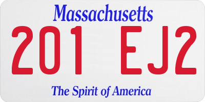 MA license plate 201EJ2