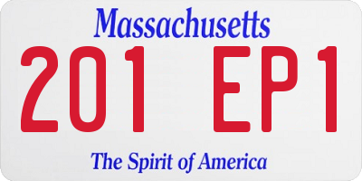 MA license plate 201EP1