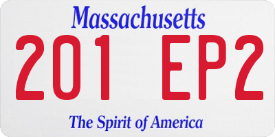 MA license plate 201EP2