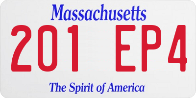 MA license plate 201EP4