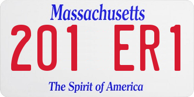 MA license plate 201ER1