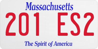 MA license plate 201ES2