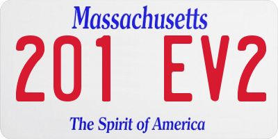 MA license plate 201EV2