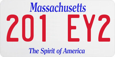 MA license plate 201EY2