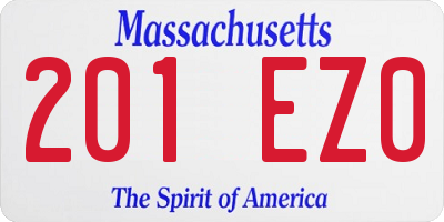 MA license plate 201EZ0