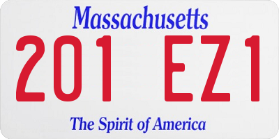 MA license plate 201EZ1