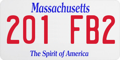 MA license plate 201FB2
